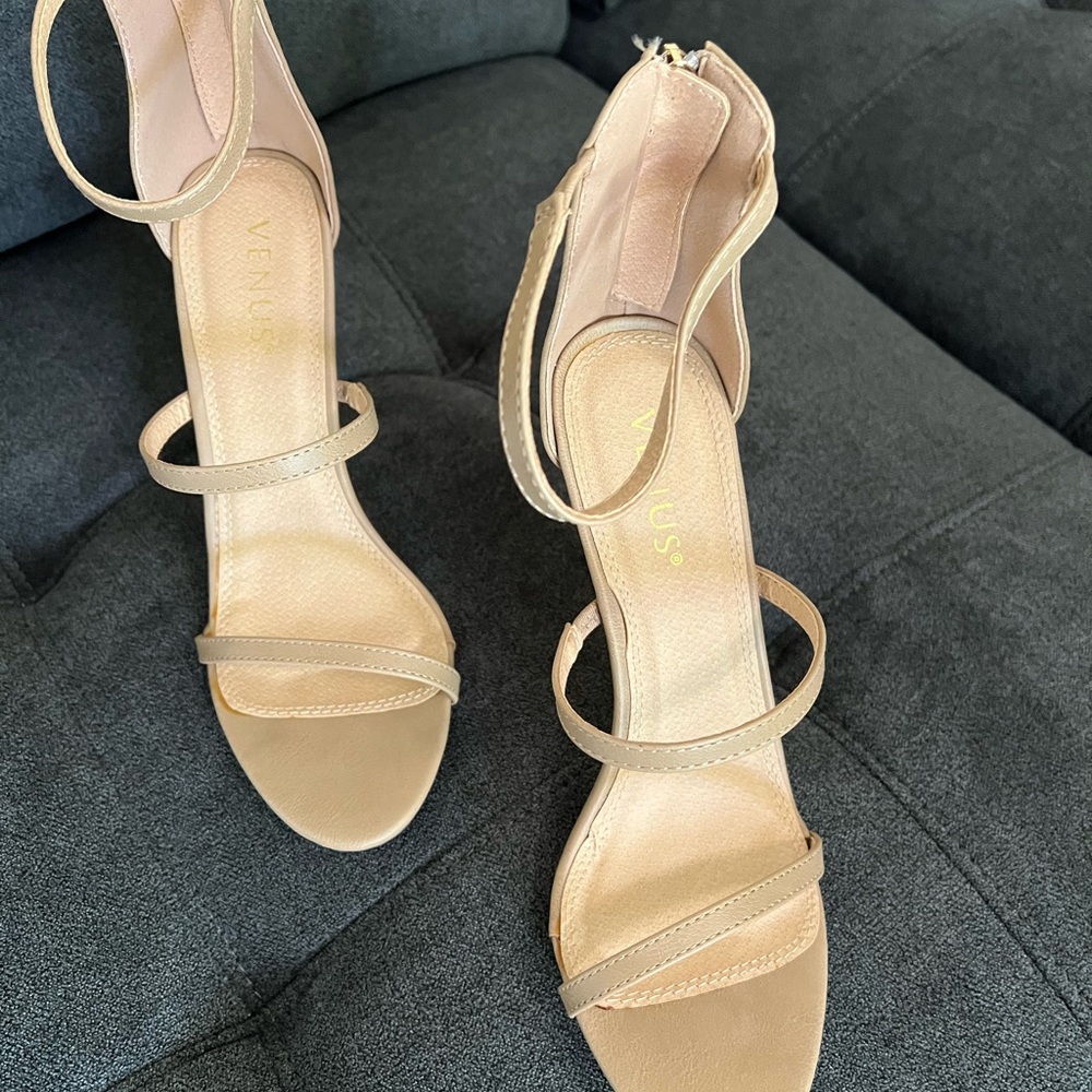 Venus Women's Tan Strappy Heels